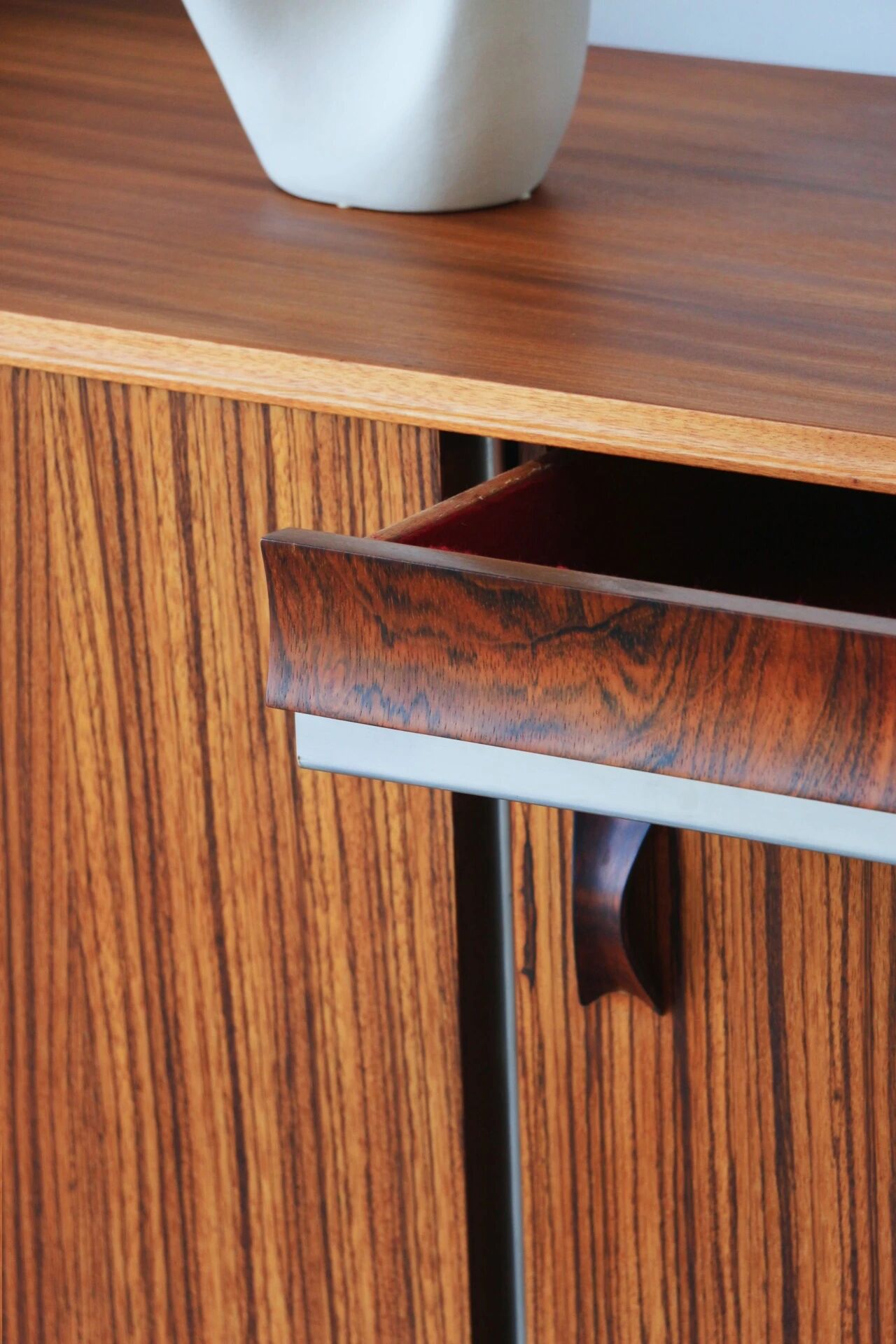 Enfilade scandinave zebrano – buffet vintage années 60