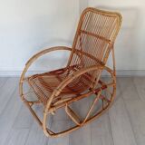 Rattan rocking chair from the 60s