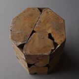 Wooden end grain Side Table or Stool