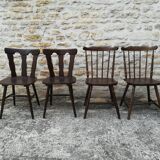 Mismatched bistro chairs
