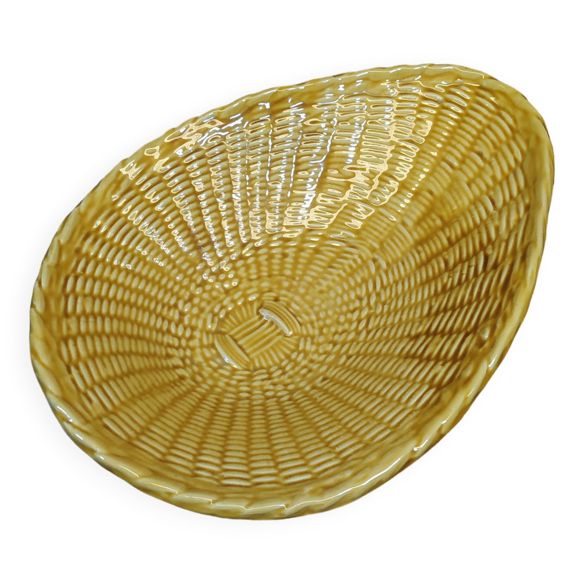 Vallauris Style Braided Effect Ceramic Dish