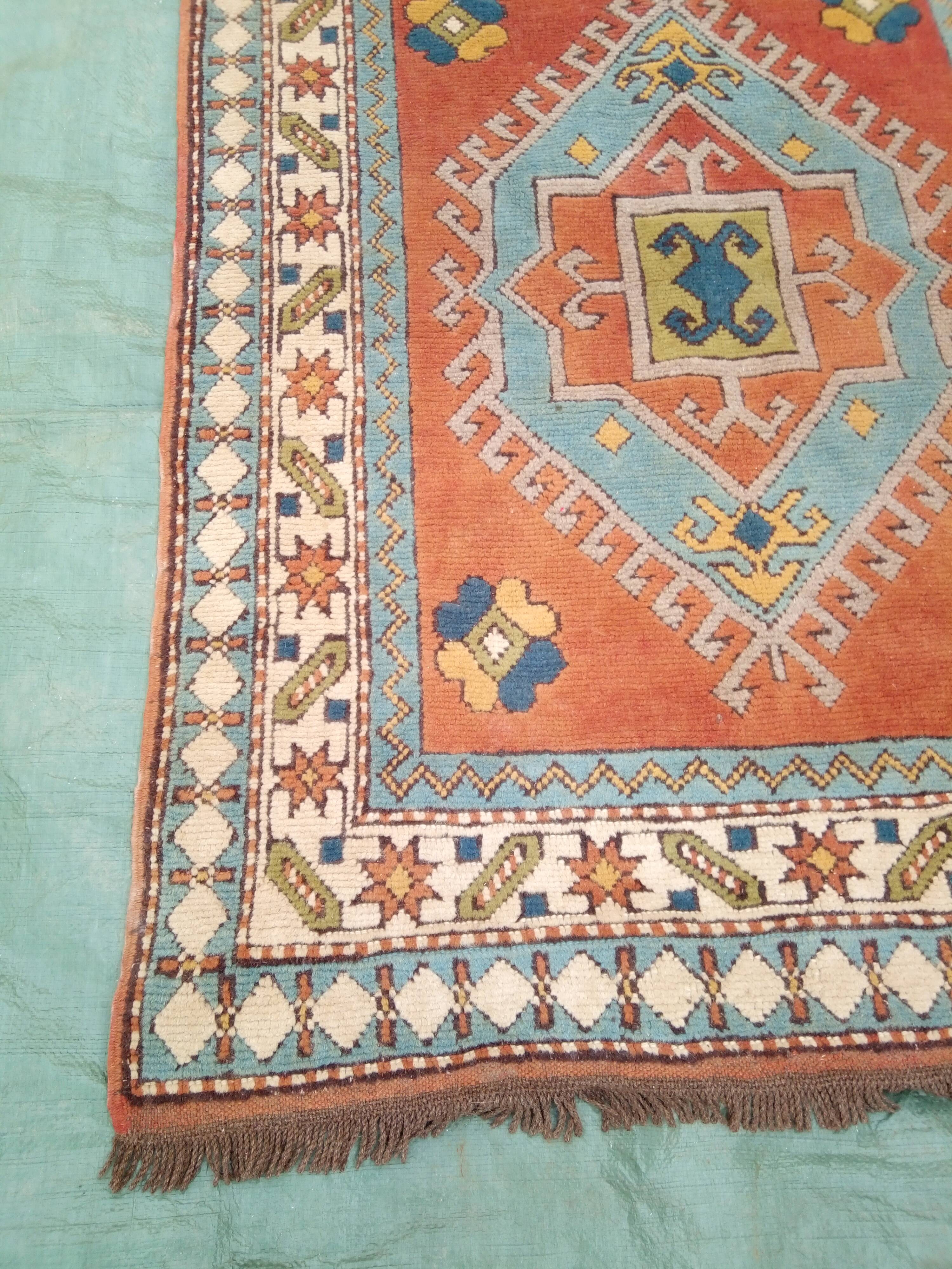 Ancient Turkish wool carpet - 158 x 116 cm