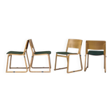 A set of four chairs in light oak (Theo chairs by Chorus)