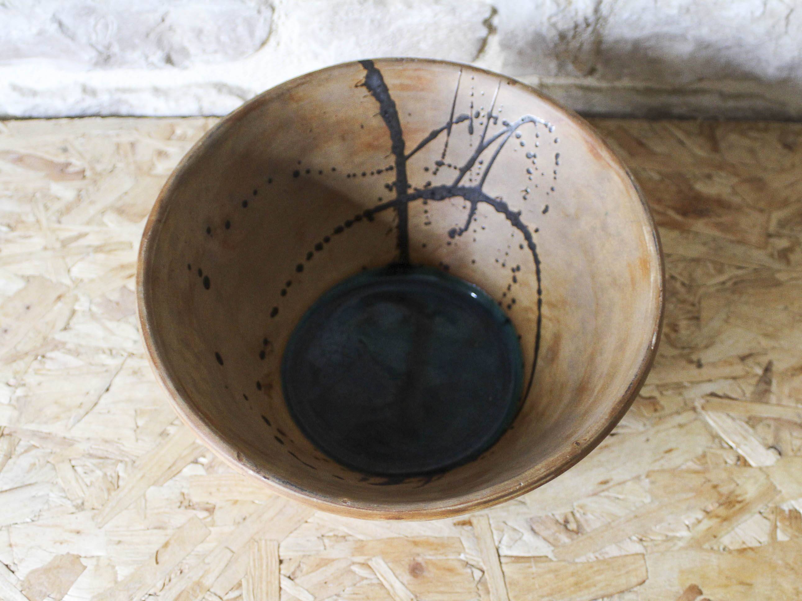 Ceramic salad bowl Poterie de la Colombe