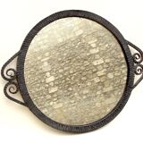1930 hammered metal mirror