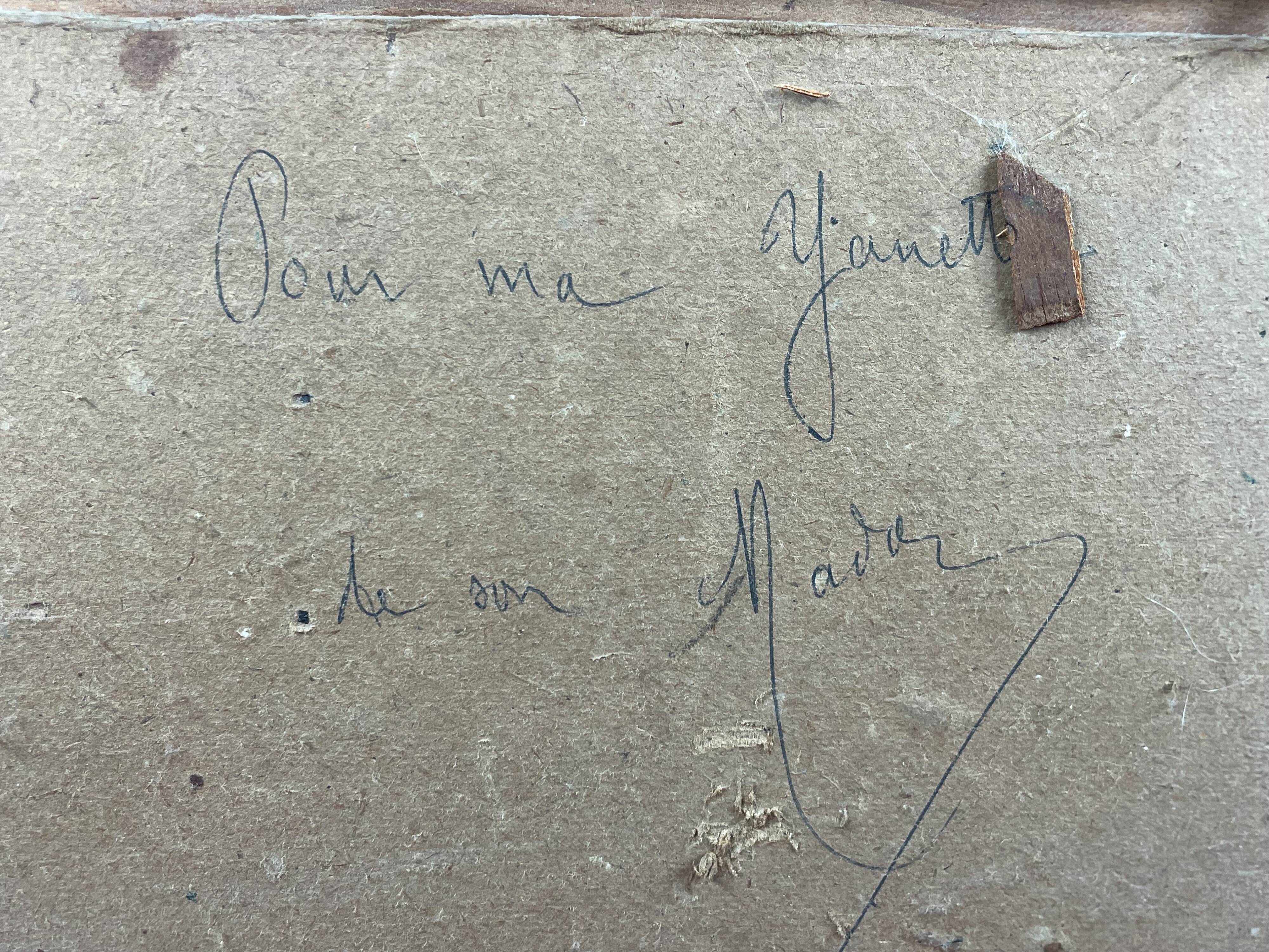 oil on panel signed Crismane - Former leper colony of Oudon Loire Atlan