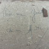 oil on panel signed Crismane - Former leper colony of Oudon Loire Atlan