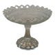 Molded glass pedestal bowl