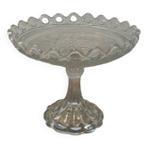 Molded glass pedestal bowl