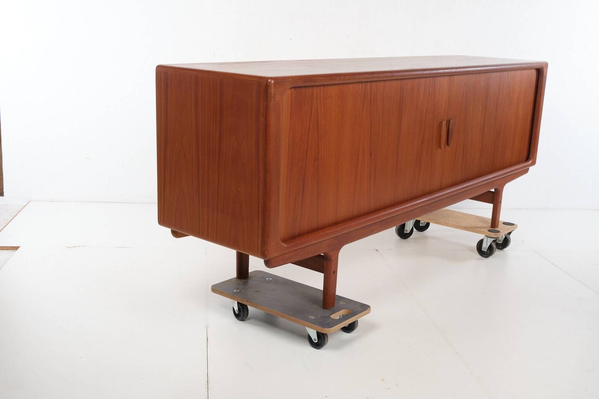 Buffet with roller shutter doors, Danish, vintage, teak, produced by Dyrlund.
