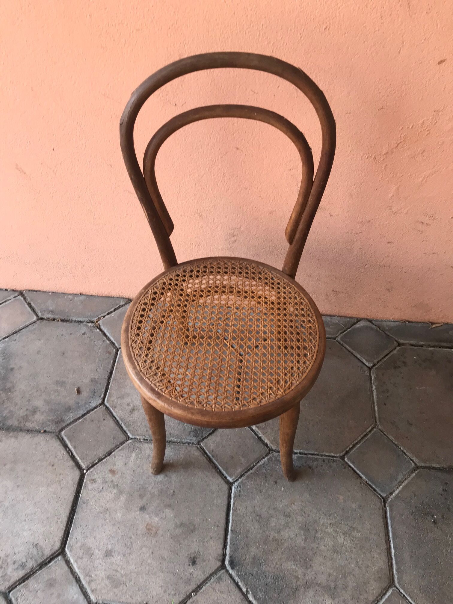 Chaise Thonet XIXeme en hêtre bois courbé modele n°14 - assise cannée
