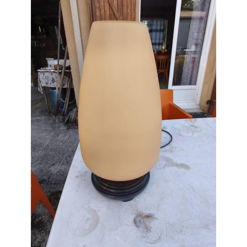 Lampe opaline saumon année 60
