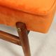 Papaya orange velvet mid century modern 1970s renovated armchair