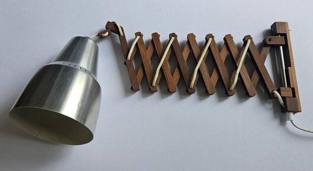 Mid-century wall scissors lamp, Sweden, 1960s