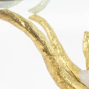 Pierre Duval Brasseur. Dining table in gilded brass. Circa 1970.