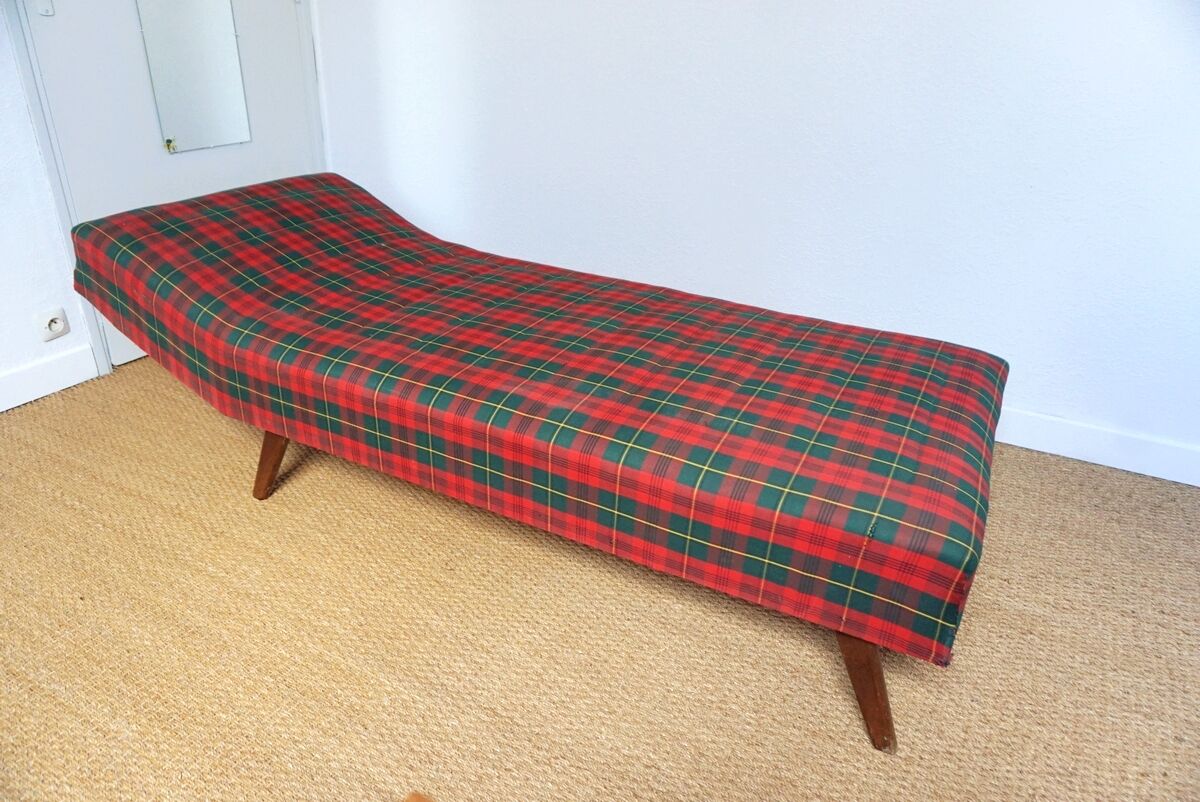 Vintage daybed  50 plaid