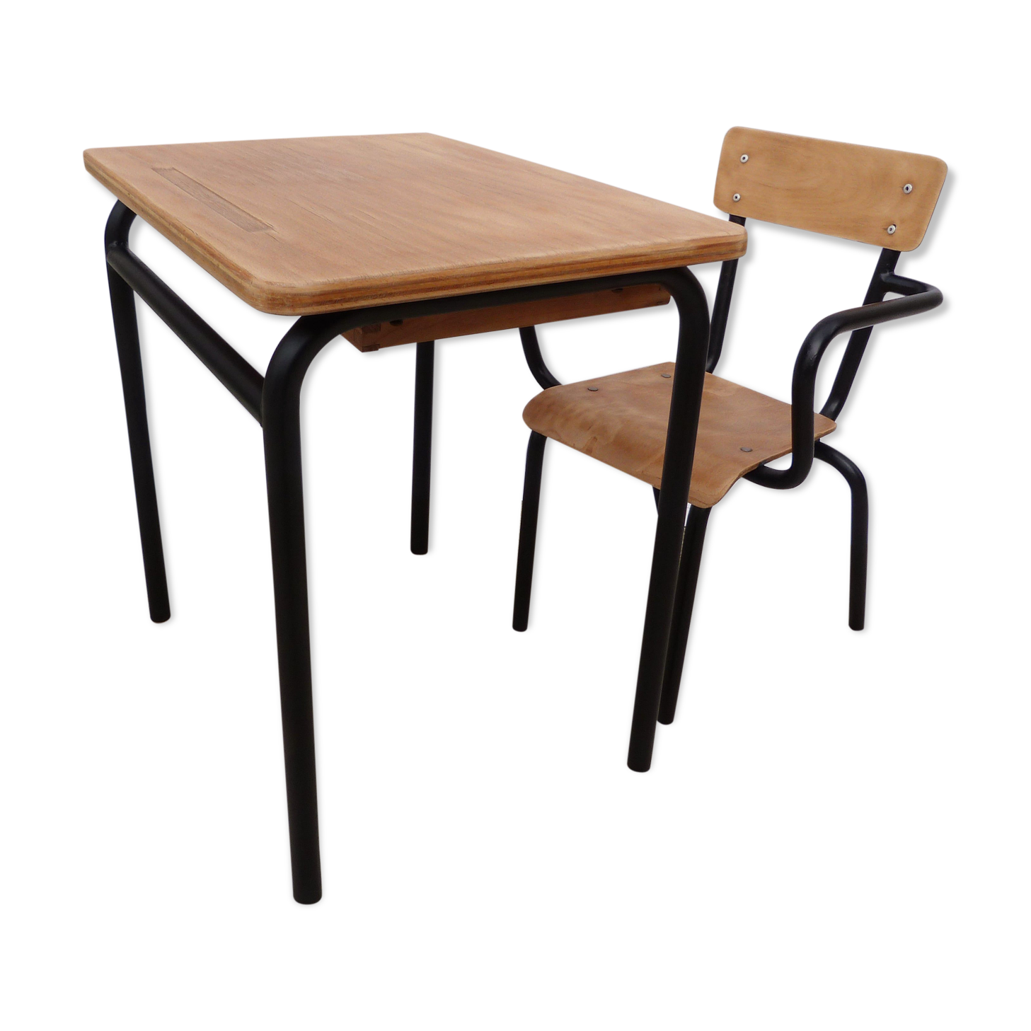 Schoolboy's desk and his chair