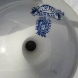 Compote bowl in opaque Gien porcelain, Austerlitz model Terre de fer diam.