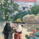 Tableau HSC Orientaliste "Femmes devant le Minaret" début XX° siècle