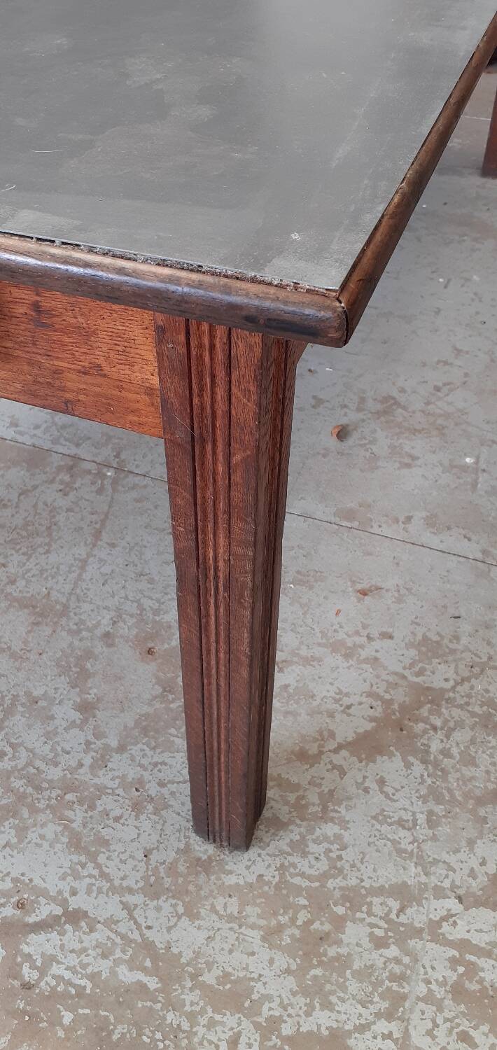 Table de ferme zinc.