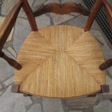 Fauteuil paillé ancien