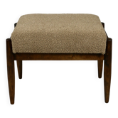 Tabouret en tissu beige bouclé par Homa, années 1970