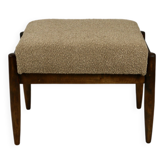 Tabouret en tissu beige bouclé par Homa, années 1970