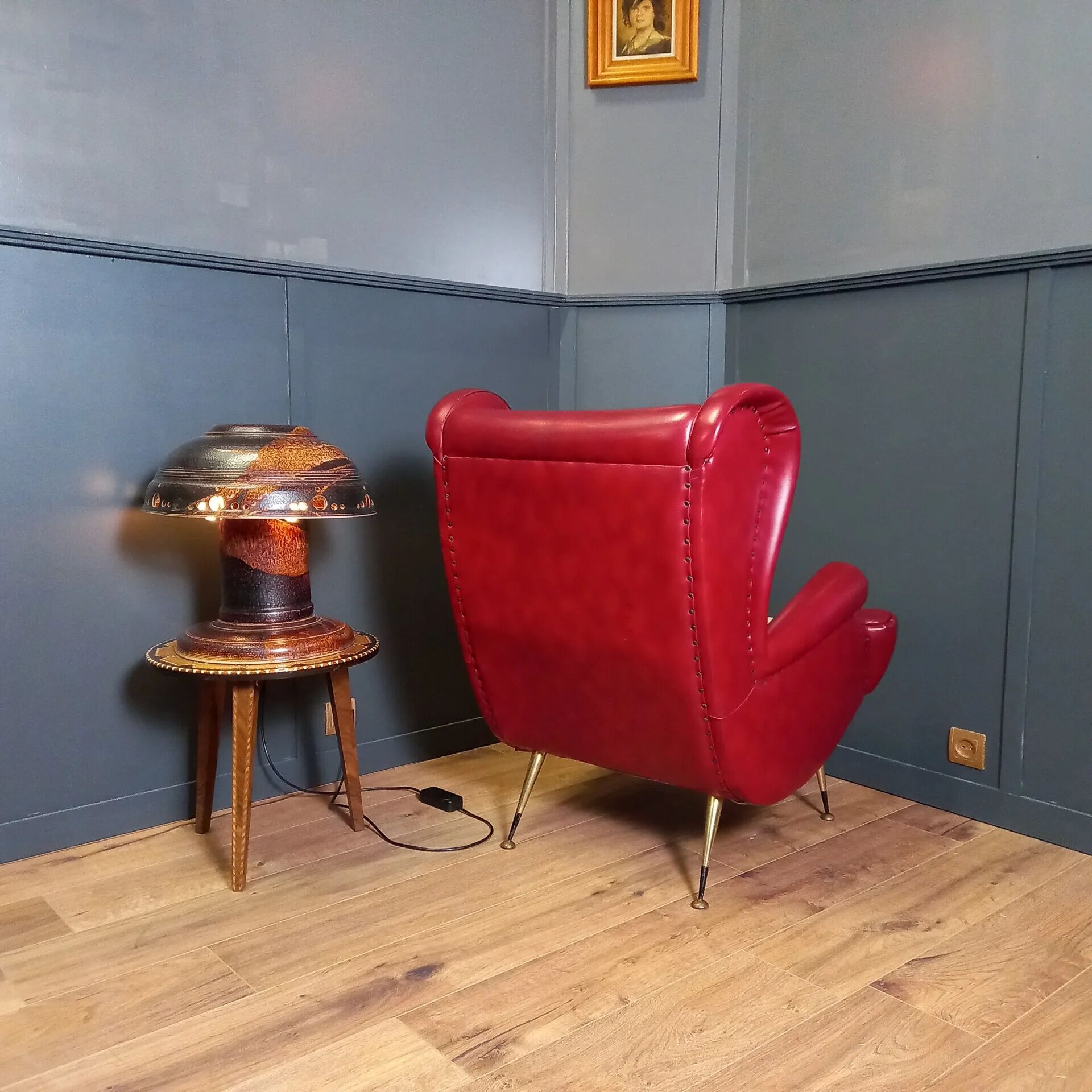 Chaise lounge vintage italienne