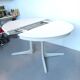 Extendable Danish dining room round table from the 1960s.