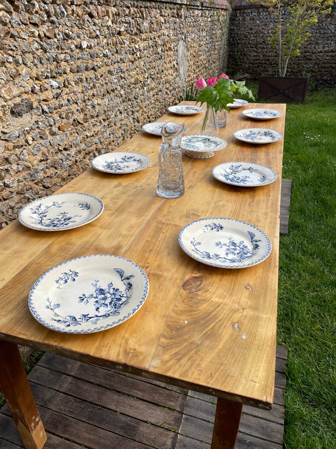 Large old farm table