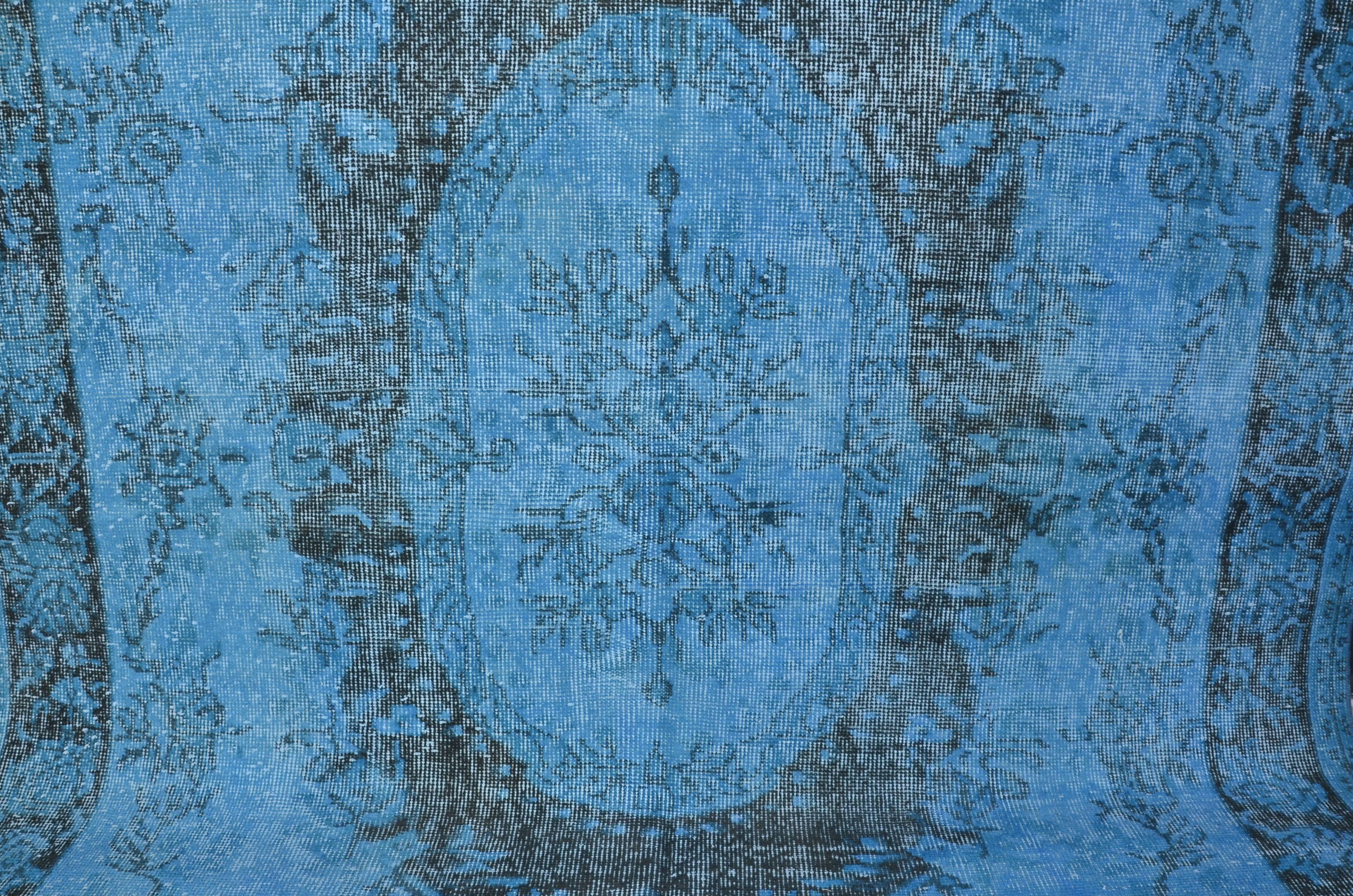 Blue Vintage Anatolian Floral Rug sku 2350