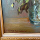Large painting by Victor Zolnierowicz, peonies, oil on canvas, frame year
