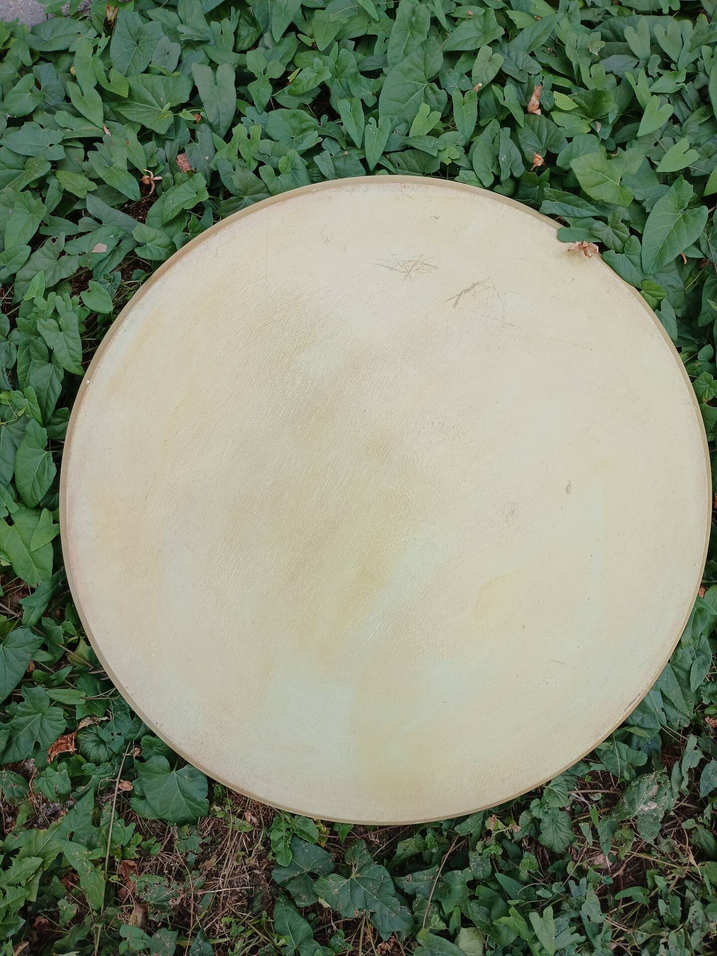 Large ancient wooden platter