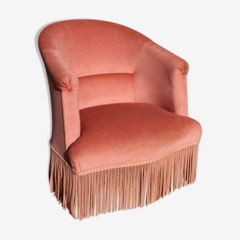 Fauteuil crapaud rose