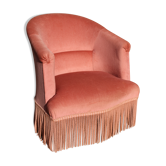 Fauteuil crapaud rose