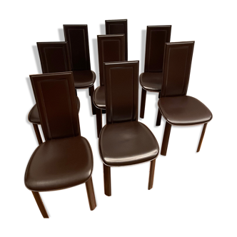 Roche Bobous Chocolate Leather Chair