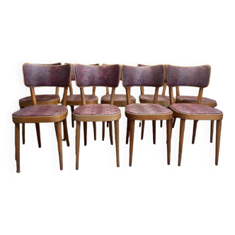 Suite de 9 chaises de bistrot Baumann