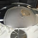Chrome metal UFO or mushroom lamp