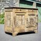 Old wooden sideboard, wooden furniture, brutalist storage furniture