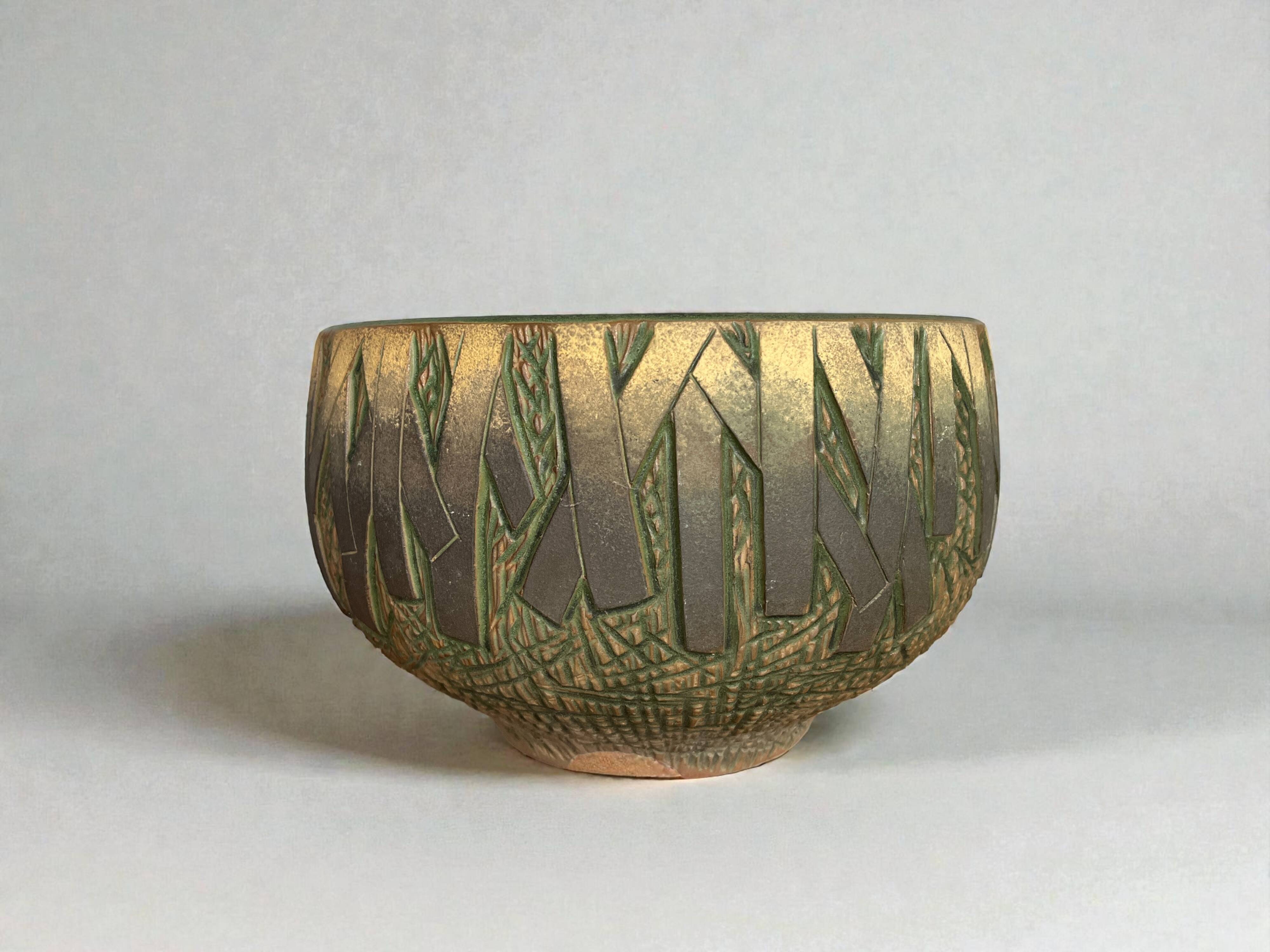 Ancient terracotta pot for bonsai succulents, Korea, signed 20th century.