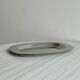 Rectangular stainless steel tray with angular design