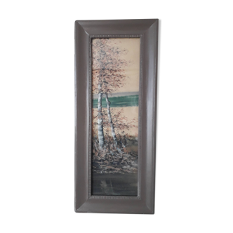 Tableau ancien représentant un paysage