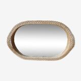 Rattan mirror tray
