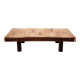 Coffee table roger Capron ceramic and wood herbariums, signed table, 60s