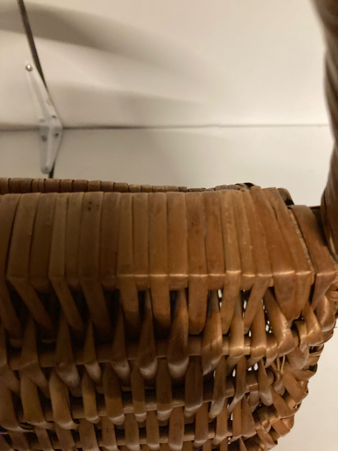 Vintage 70s wicker shopping basket
