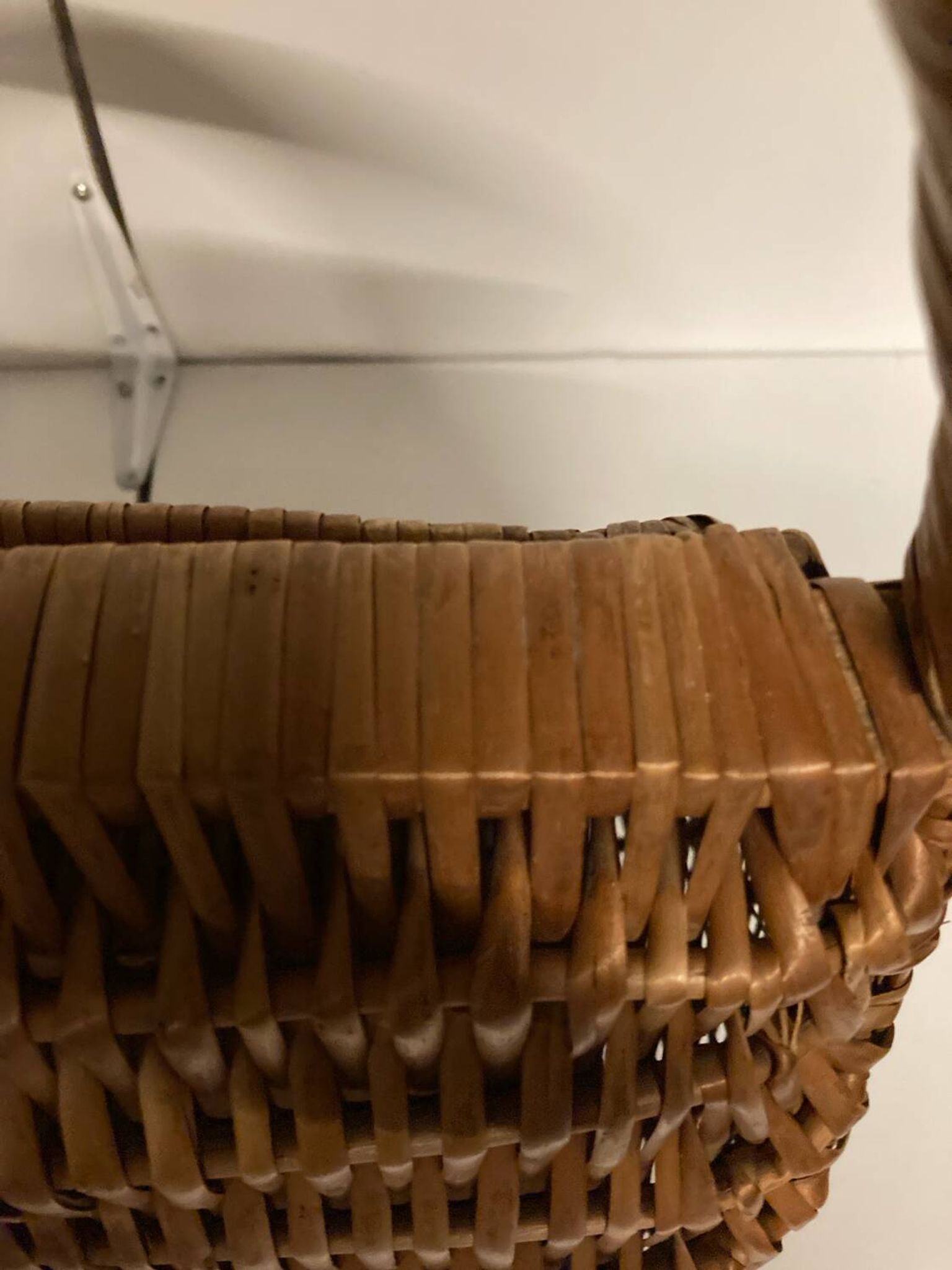 Vintage 70s wicker shopping basket