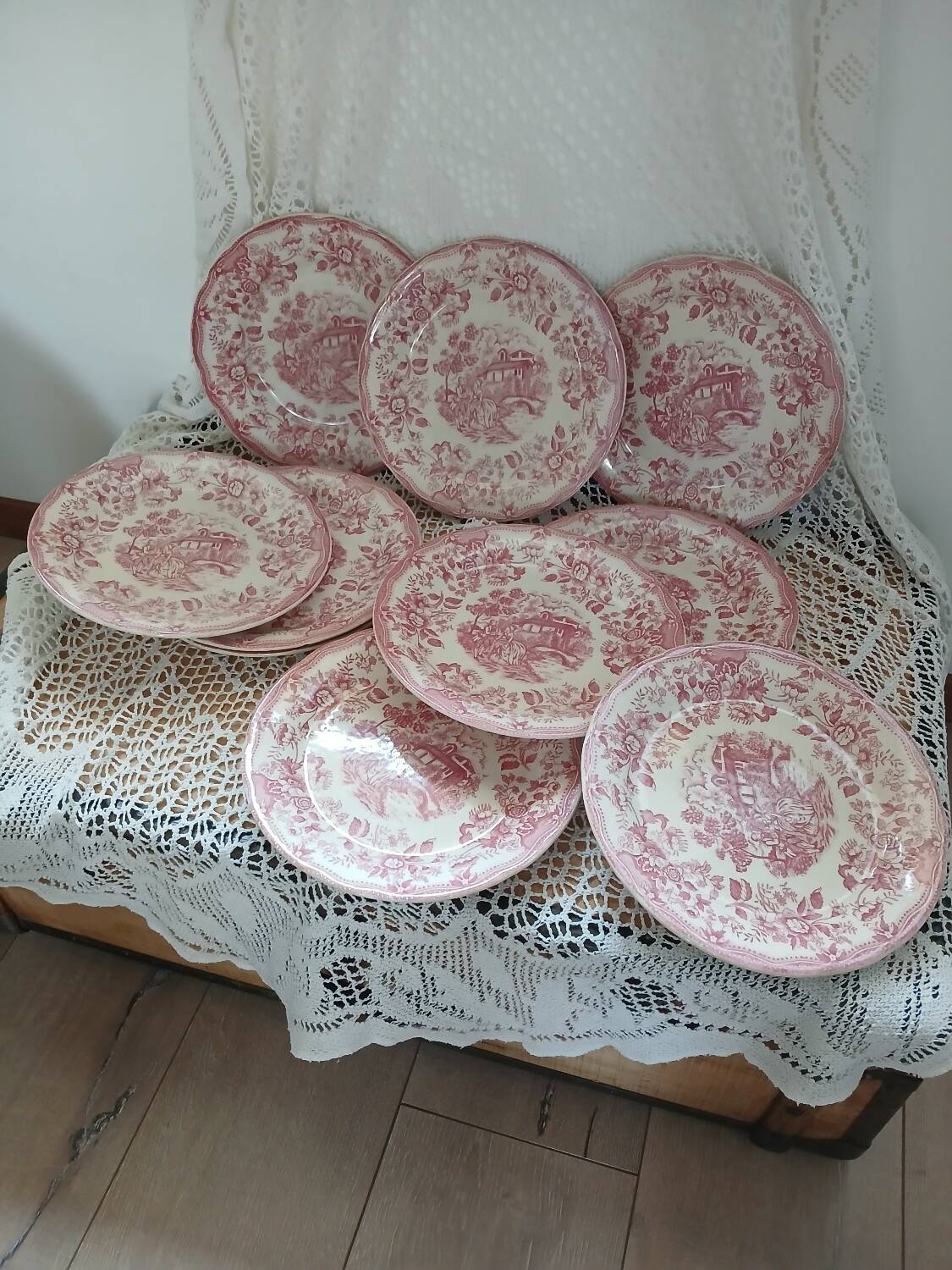 10 antique dinner plates