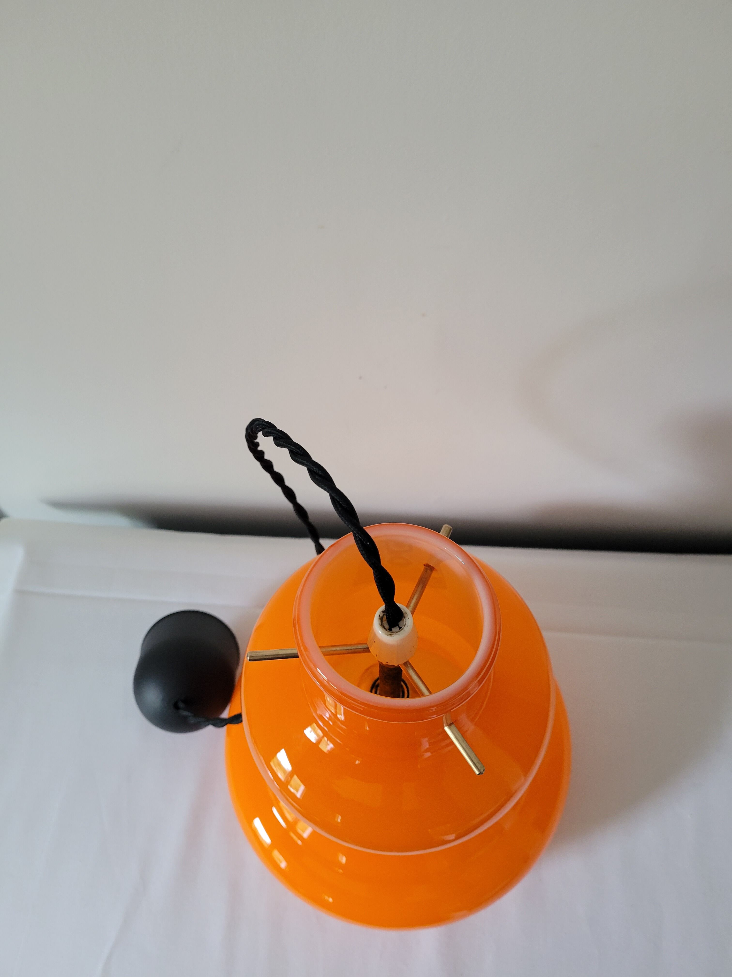 Suspension en opaline orange Targetti Sankey