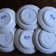 6 romantic blue Lunéville Sarreguemines dinner plates