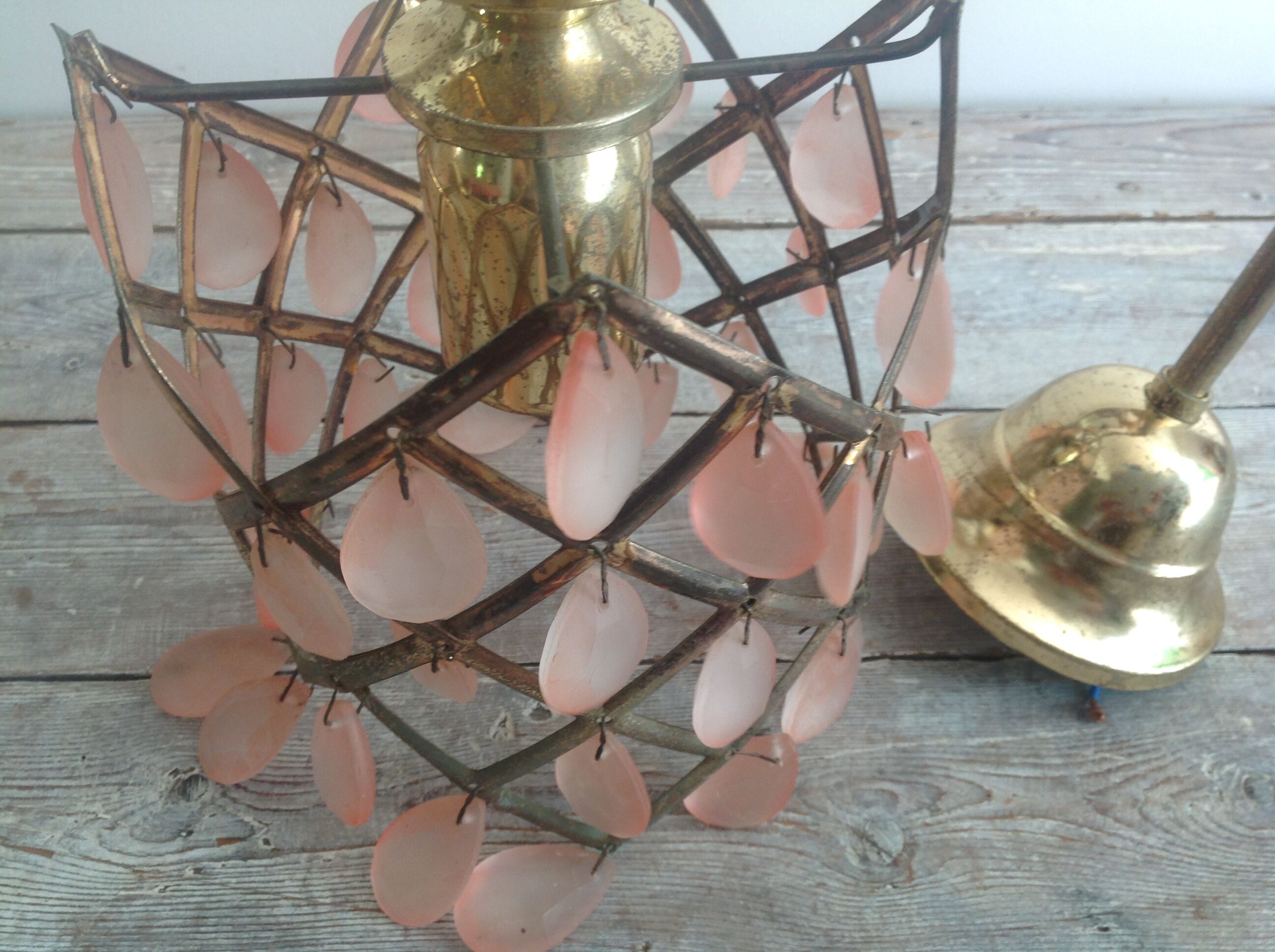 Hanging lamp with stamps